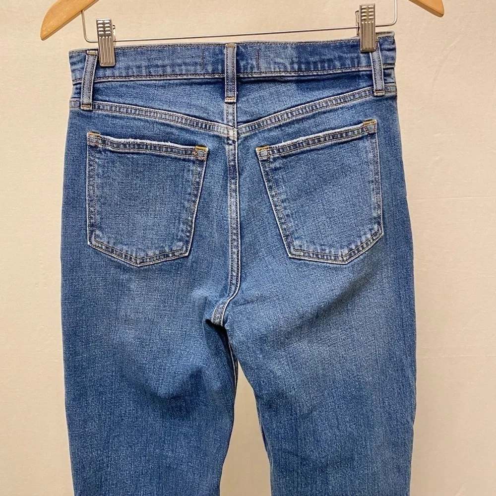 Abercrombie 4 Short (27) Mom High Rise Jeans Distressed Women’s Fray Hems